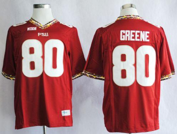 Men's Red Florida State Seminoles Custom  Stitched Jersey